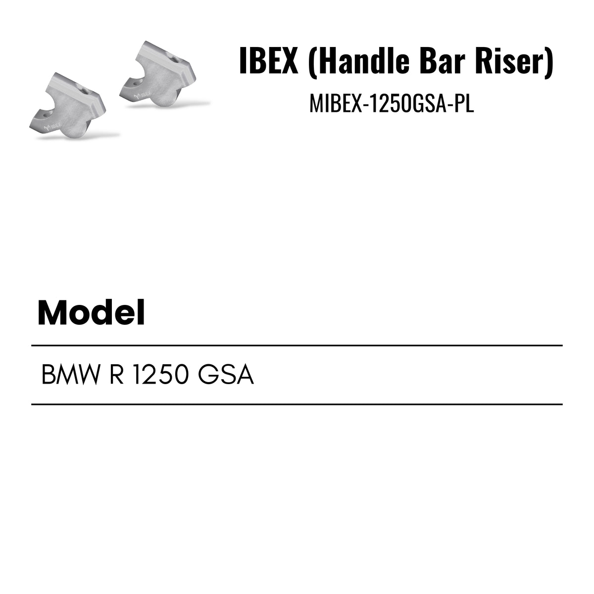 Fit Guide for Pull back handlebar risers for BMW R 1200 GS/R 1200 GSA/ R1250 GS/R 1250 GSA/ S 1000 XR