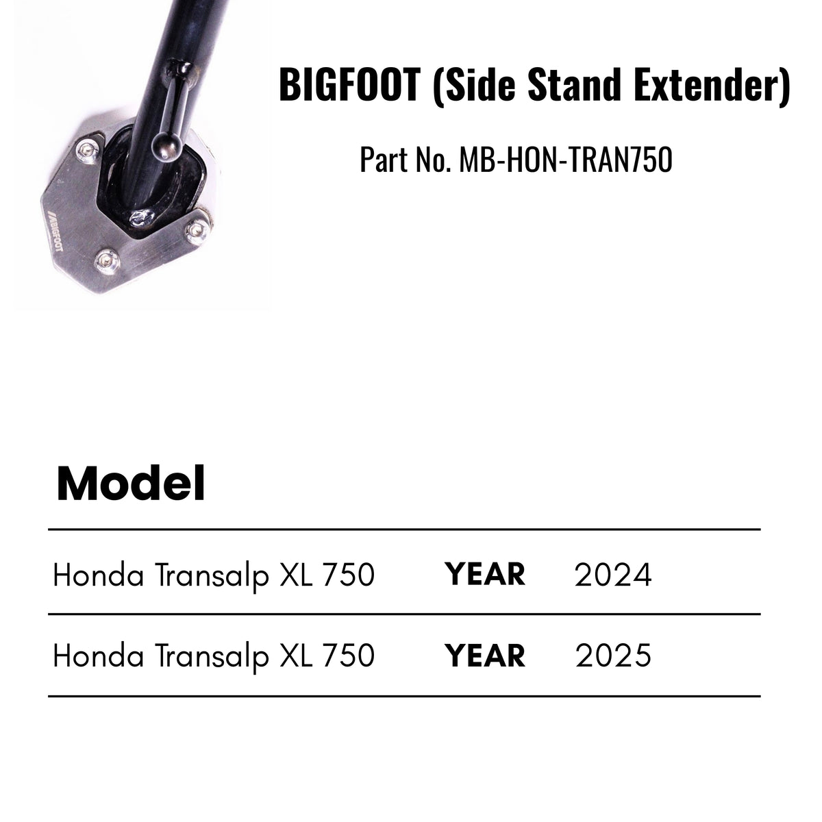 Fit Guide for Side Stand Extender for Honda Transalp XL 750 � Bigfoot