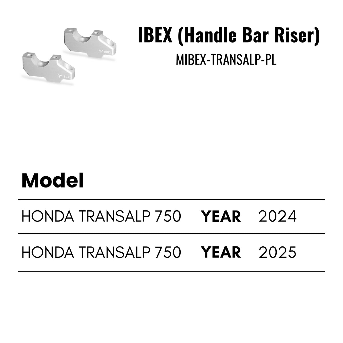 Fit Guide for Handlebar Risers for Honda Transalp XL 750 (2023–2025)